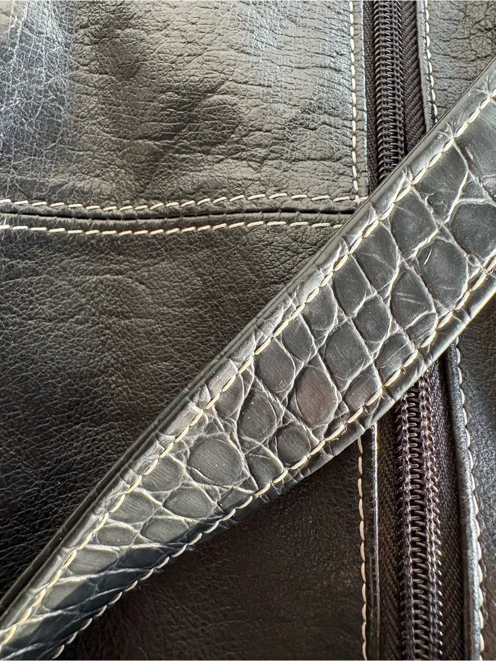 Y2K Leather Shoulder Bag - Black